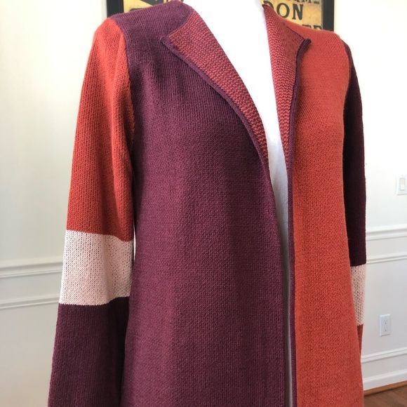 NY Collection Sweater Long Cardigan POCKETS NWT S - Picture 2 of 8